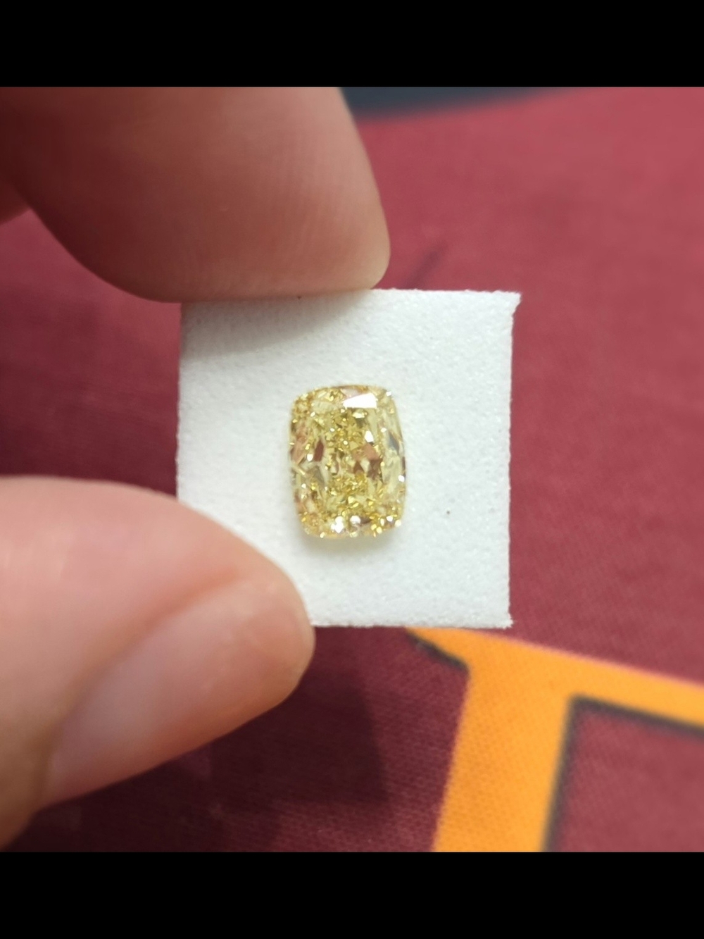 Yellow Radiant-Cut IGI Certified Loose Diamond Necklace/Ring Accent